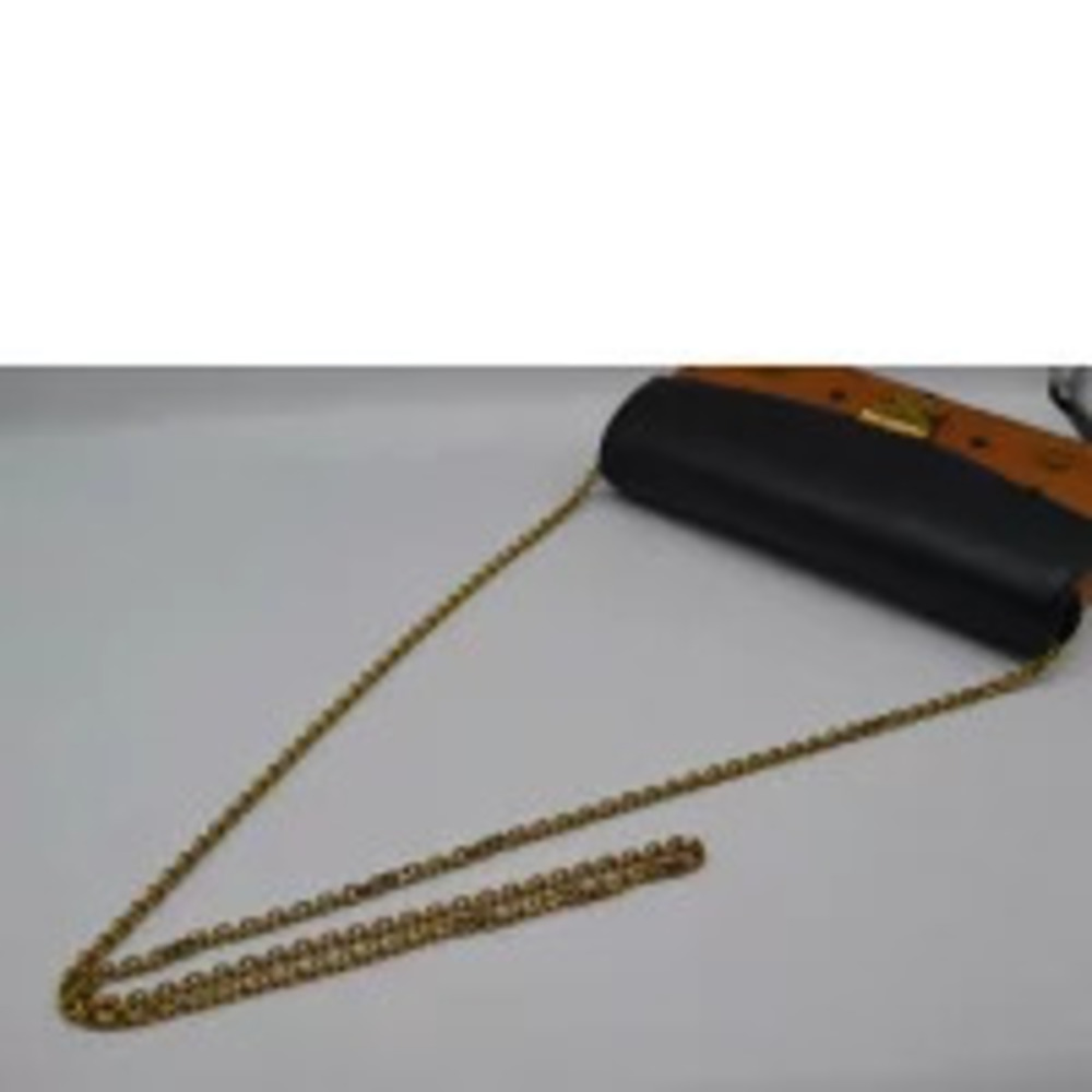 MCM Visetos Logogram Chain Shoulder Bag Cognac S - Picture 4 of 6